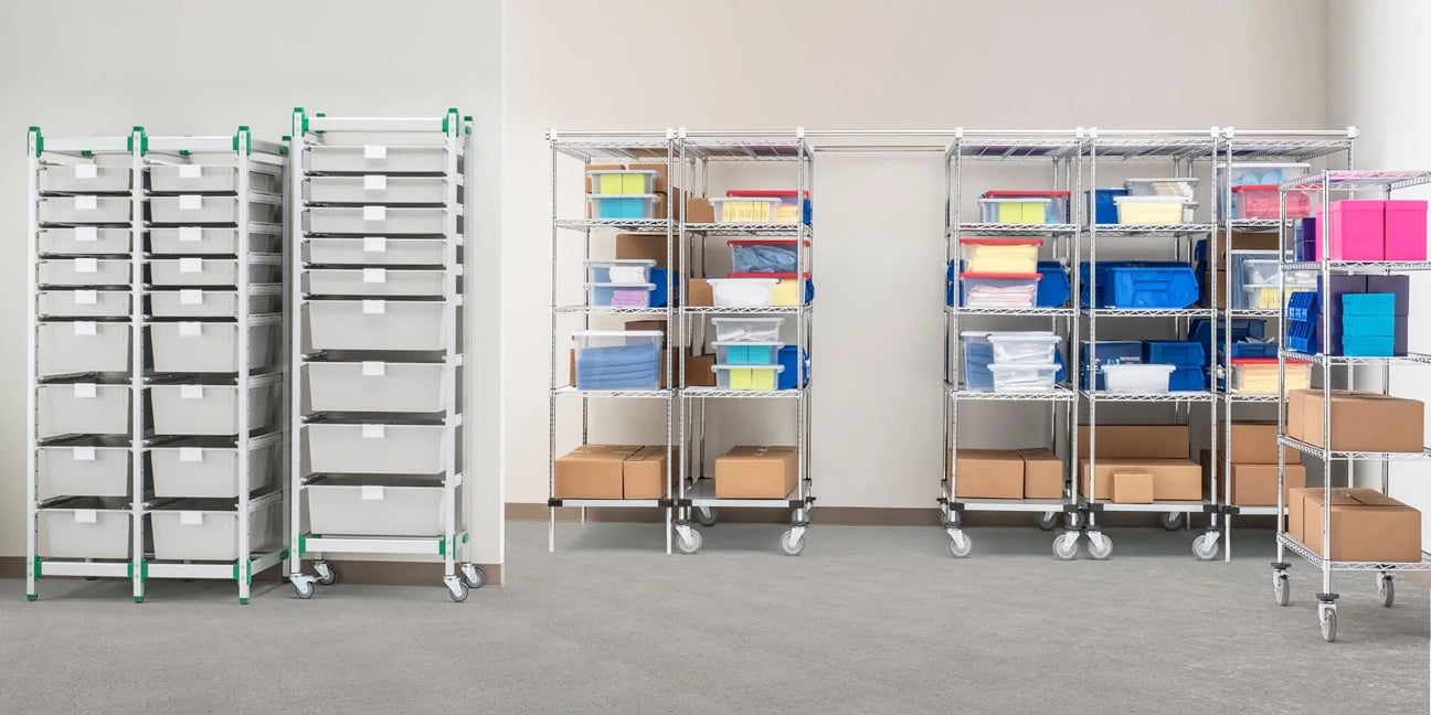 Medical Equipment Organizer Wire Rack Shelving, Hospital Storage Wire  Shelving with Castors - China Wire Shelving, Wire Storage